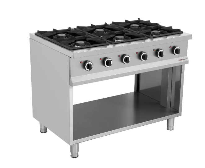 Gaskocher von BigGastro mit 6 einzeln regelbaren Kochplatten