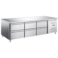 Kühltisch - 1,8 x 0,7 x 0,65 m - 6 Schubladen - IDEAL