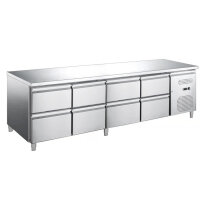 Kühltisch - 2,2 x 0,7 x 0,65 m - 8 Schubladen - IDEAL