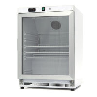 Gastro Kühlschrank - 200 l - Weiß - mit Glastür