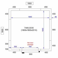 Kühlzelle - 5,0 m³ - 1,8 x 1,8 - Höhe 2 m - PREMIUM