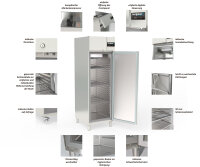 PREMIUM Tiefkühlschrank - 460 Liter - 0,66 x 0,85 x 2,11 m - 1 Türen
