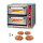 GMG - Pizzaofen PF7070 Lux mit Thermometer elektrisch - 4+4x Ø33cm | 10 kW | 400V - Edelstahl 2 Etagen Vollschamott
