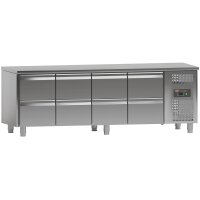 Kühltisch - 2,2 x 0,7 m - 8 Schubladen - IDEAL