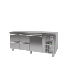 Kühltisch - 1,8 x 0,7 m - 1 Tür und 4 Schubladen - IDEAL