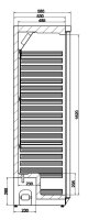 Lagerkühlschrank - 400 Liter -  mit 1 Tür
