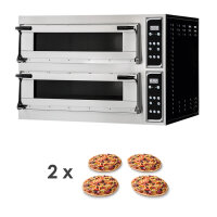 Pizzaofen Virtuoso Vollschamott digital - 2 Kammern 2 x 4 Pizzen Ø 350 mm