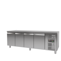Kühltisch - 2,2 x 0,7 m - 4 Türen - IDEAL