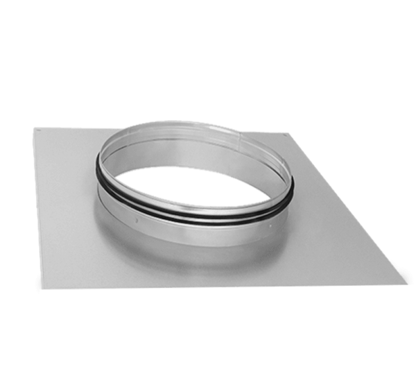 Ansaug-/Ausblasstutzen mit Grundplatte 360x360mm - Ø 300 mm