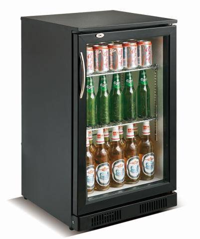 Getränkekühlschrank mit einer Glastür und 98 Liter Füllvolumen