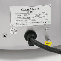 Crepes Gerät / Crepes Maker - 1 Platte - 400  x 160 mm