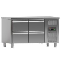 Kühltisch - 1,36 x 0,7 m - 4 Schubladen - IDEAL