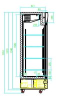Kühlschrank 1 Glastür - 460 Liter