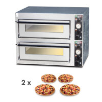 Pizzaofen Napoli 2 Kammern für 4+4 Pizzen mit Ø 30 cm