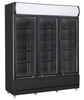 Kühlschrank 3 Glastüren Schwarz - 1065 Liter