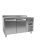 Tiefkühltisch - 1,36 x 0,7 m - 2 Türen mit Aufkantung - IDEAL