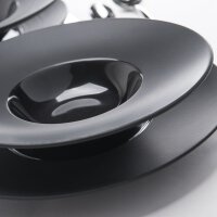 Serie Gourmet Kontrast Teller tief mit breiter Fahne Ø 230 mm, schwarz
