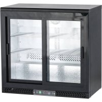 Barkühltisch mit zwei Glas-Schiebetüren - mit 230 Liter Füllvolumen