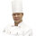 Nino Cucino Kochmütze – weiß – plissiert - 100% Vliesstoff – Höhe 20 cm