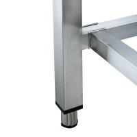 Edelstahltisch / Arbeitstisch - mit Verstrebung - 800 x 600 x 850 mm - IDEAL